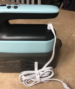 Yomelo 9-Speed Digital Hand Mixer Electric, 400W DC Motor with Snap-On Storage Case, Touch Button, Turbo Boost, 5 Stainless Steel Baking Handheld Accessories, Flat Beaters, Dough Hooks, Whisk (Ice Blue) Ice Blue 33 71cs2i7w8rL 1