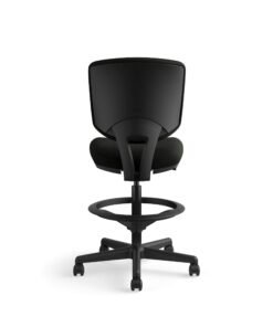 HON, Black Volt Leather Office Chair Sit-To-Stand Seating, Foot Ring, 250lb Max Weight With Wheels for Computer/Desk, Task Stool 16 71csDPfdQQL