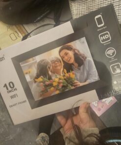 Digital Picture Frame, PULLOON 10.1 Inch WiFi Digital Photo Frame with HD Touch Screen, Auto-Rotate, Wall Mountable, Built-in 32GB Storage, Easy Setup to Share Photo and Video Instantly via App 10" Wifi 40 71csUMQksLL