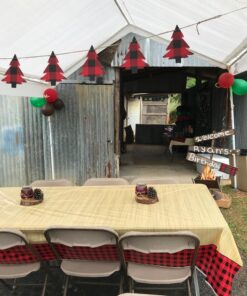 Unique Plaid Lumberjack Rectangular Plastic Table Cover, 54" x 84", Multicolor Plaid Table Cover 5 71csjqQ5vrL