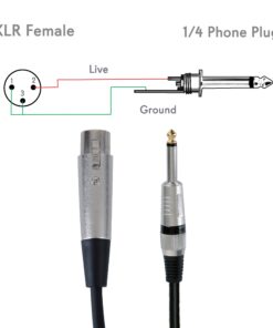 Pyle 30ft. Professional Microphone Cable - 1/4 Inch Male To XLR Female Audio Cord Connector 30 ft Black Heavy Duty Portable Speaker Cable Wire Adapter -Delivers High Sound - PPMJL30 30 Feet 10 71ctFLDfoL