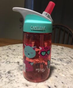 CamelBak Eddy Kids Water Bottle Kids Big Bite Valve - Spill Proof - Water Bottle for Kids - BPA-Free Water Bottle Meow 22 71ctq8IEubL
