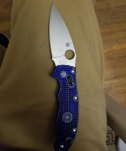 Spyderco Manix 2 Lightweight Signature Knife with 3.37" CTS BD1 Steel Blade and Translucent Blue FRCP Handle - PlainEdge - C101PBL2 50 71ctyXexmnL