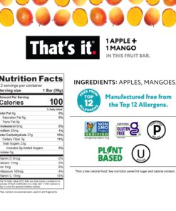 That's it. Variety Pack 100% Natural Real Fruit Bar, Best High Fiber Vegan, Gluten Free Healthy Snack, Paleo for Children & Adults, Non GMO No Added Sugar, No Preservatives Energy Food (12 Pack) 12 Count (Pack of 1) 14 71cuLq0MlWL