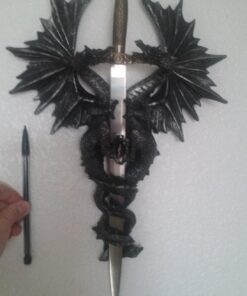 Gifts & Decor 36247 Dragon Dagger Wall Plaque, 9 1/2" x 3" x 12" high, Multicolor 18 71cv3s3i L