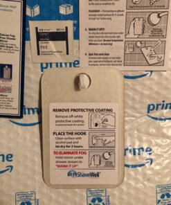 The Shave Well Company Original Anti-Fog Shaving Mirror | Fogless Bathroom Shower Mirror with Handheld Option for Men and Women | Hanging Shower Mirror Includes Long-Lasting Removable Adhesive Hook Original Mirror 37 71cvB32ZYXL
