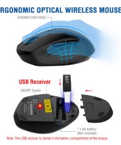 Wireless Keyboard Mouse Combo, EDJO 2.4G Full-Sized Large Wireless Keyboard with Comfortable Palm Rest and Optical Wireless Mouse for Windows, Mac OS PC/Desktops/Computer/Laptops 23 71cvkVbOdPL