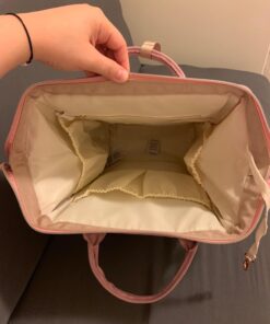 AMILLIARDI Diaper Bag Backpack - 6 INSULATED Bottle Holders - Detachable Stroller Straps (Light Pink) Light Pink 48 71cwMsdQUwL