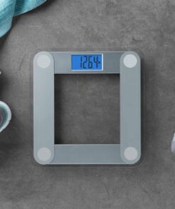Eat Smart Products Free Body Tape Measure Included Digital Bathroom Scale with Extra Large Lighted Display, One Size, Clear 24 71cwTtFX0sL