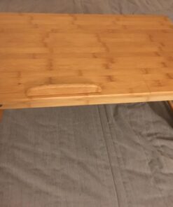 Francois et Mimi Bamboo Multi-Position Adjustable Serving Bed Tray with Drawer (Bamboo 22", Natural) 32 71cxA44cgTL