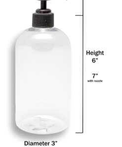 Baire Bottles 16 oz Empty Refillable Plastic Pump Bottles Dispenser 6 Pk PET BPA Free Refillable Containers Shampoo Lotion Oil Soap Waterproof Labels USA (Amber/Brown with Black Pump, Damask Labels) Amber/Brown With Black Pump, Damask Labels 15 71cxja4fxZL
