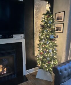 National Tree Company Artificial Slim Christmas Tree, Green, Kingswood Fir, Includes Stand, 7.5 Feet Kingswood Fir Slim-7.5 ft 41 71cy2Z1solL