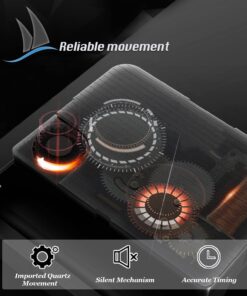 Aero Snail Dia 9-inch Retro Style Vintage Wood Indoor Wall Clock with Swinging Pendulum (Requires 2 AA Batteries for Clock Hands and Pendulum) Floral Face 24 71cy8yY8 ZL