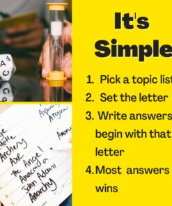 OFF TOPIC Party Game for Adults - Fun Adult Board Games for Groups of 2-8 Players - Hilarious Game Night Card Game for Friends, Family & More Yellow 31 71czhYBlkTL