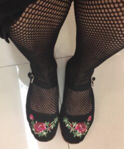 Shoes 18 Womens Cotton China Doll Mary Jane Shoes Ballerina Ballet Flats Shoes 9 114 Black Emb 9 71d OSt8jrL 1