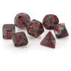 Polyhedral 7-Die Translucent Dice Set - Smoke with Red 20 71d breNPUL