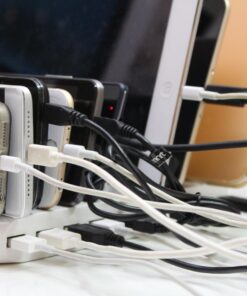 Alxum iPad Charging Station for Multiple Devices, 96W 10 Port Cell Phone Charging Station Organizer,USB Fast Charger Dock Compatible w iPad/iPhone/Android/Kindle/Fire/Kindle Tablet, UL Certified,White 87 71d lFb fAL