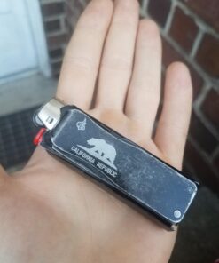 Alternative view of LighterBro Stainless Steel Lighter Sleeve Black Bear