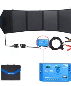 ACOPOWER HY-4x12.5W 12V 50 Watt Portable Solar Panel Kit W/ 5A Charge Controller for RV, Boats, Camping, Sliver 50W 11 71d05 vzb9L