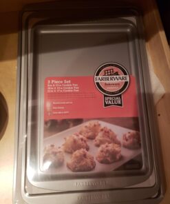 Farberware Bakeware Nonstick Cookie Baking Sheets, 3-Piece Set, Gray 27 71d07AsKLpL