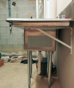 GRIDMANN Stainless Steel 1 Compartment Utility Sink with Right Drainboard, NSF Certified Commercial Kitchen Sink, 18" x 18" x 12" Bowl 24 71d0RUazm2L