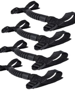 4 x Roll Bar Grab Handles Grip Handle for Jeep Wrangler YJ TJ JK JKU JL JLU Sports Sahara Freedom Rubicon X & Unlimited 1955-2024 (Black) Black 27 71d0is1jmL 1