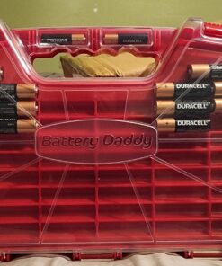 Ontel Battery Daddy - Battery Organizer Storage Case with Tester, Stores & Protects Up to 180 Batteries, Clear Locking Lid, As Seen On TV Original - 180 Batteries 45 71d0jsvLOL 1