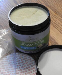 Sky Organics Cocoa Butter for Body, 100% Raw & Unrefined Ultra-Moisturizing Butter to Deeply Hydrate & Condition Skin, Promotes Smooth Skin Tone & Texture, Suitable for Tight or Extra Dry Skin, 16 Oz. 53 71d197ADGdL