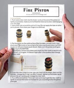 PSKOOK Metal Fire Piston Educational Campers/Survival/Preppers Scientific Lesson 18 71d19RYGSL