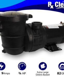 Alternative view of Rx Clear Extreme Force High Performance Pool Pump for Above Ground Swimming Pools | Single Speed | ¾ HP Pump | 115V 7.3 Amps | Economically Smart Choice | 6-Foot Cord Included 3/4 HP