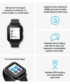 GABB Watch 3 Smart Watch for Kids - GPS Tracker, Safe Cell Phone, Talk/Text Ability, Parental Controls, No Social Media, SOS Button, Ages 6+, 30 Activation Fee Silver 21 71d1xp1kzXL