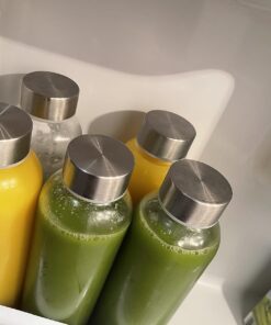 Epica 18 oz Clear Glass Bottles with Lids | Natural BPA Free Eco Friendly, Reusable Refillable Water Bottles for Juicing | Wide Mouth Liquid Storage Containers for Refrigerator | Water Bottle Set of 6 36 71d2JoD1IL