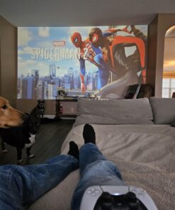 GooDee Projector 4K With WiFi And Bluetooth Supported, FHD 1080P Mini Projector For Outdoor Moives, 5G Video Projector For Home Theater Dolby Audio Zoom Portable Projector TV Stick PPT (YG600 Plus) Titanium Grey 43 71d2qusfvPL