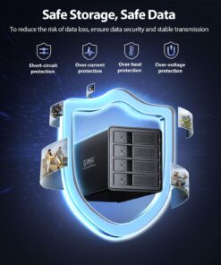 ORICO 4 Bay Hard Drive Enclosure Aluminum USB3.0 Hard Drive Tray-Less Design Build-in 80mm Cooling Fan and 150W Power Supply, Designed with Safety Lock Max Up to 64TB-9548 9548U3-US 13 71d2tIyJmgL