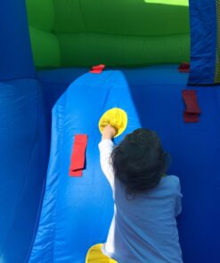 Bounceland Royal Palace Inflatable Bounce House, with Long Slide, Large Bouncing Area, Basketball Hoop and Sun Roof, 13 ft x 12 ft x 9 ft H, UL Strong Certified Blower, Castle Kids Party Theme With Blower 43 71d3O EAVOL