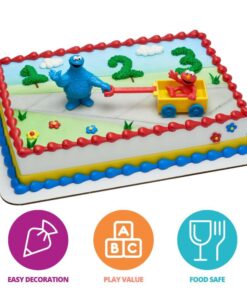 Alternative view of DecoSet® Sesame Street Cake Toppers, 3-Piece Birthday Topper with Elmo and Cookie Monster