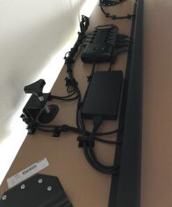 Electriduct Large J Channel Cable Raceway Self Adhesive Desk Cord Organizer and Wire Manager for Computer, Gaming and Entertainment Centers - Black - 48" (4 Feet) Large 48" Raceway 1 48 71d3UDeVggL