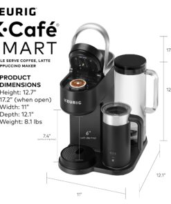 Keurig K-Cafe SMART Single Serve K-Cup Pod Coffee, Latte and Cappuccino Maker, Black 53 71d4388kqXL