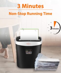 Paper Shredder for Home Office,VidaTeco 10-Sheet Cross-Cut Shredder with US Patented Cutter,Also Shreds Card/CD/Clip,Paper Shredder for Home Use Heavy Duty,Durable with Jam Proof,3.9-Gallon Bin(ETL) 30 71d44rBv8UL