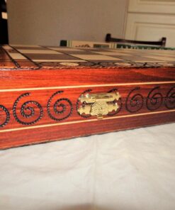 Wegiel Handmade European Ambassador Chess Set - Wooden 21 Inch Beech & Birch Board with Felt Base - Carved Hornbeam & Sycamore Wood Chess Pieces Ambassador - Brown 75 71d46GC1kVL