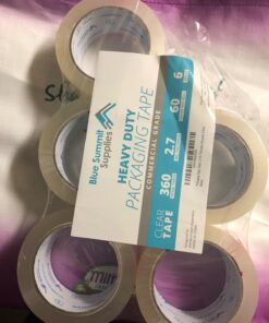 Heavy Duty Packaging Tape, Clear Packing Tape Designed for Moving Boxes, Shipping, Office, and Storage, Commercial Grade 2.7mil Thickness, 60 Yards Length, 360 Total Yards 6 13 71d4FrLQtcL