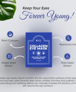 LA PURE Luxury Collagen Eye Mask - Under Eye Patches with Hyaluronic Acid, Dark Circles Under Eye Treatment, Under Eye Bags Treatment, Eye Mask for Puffy Eyes, Undereye Dark Circles Pads (15 Pairs) 15 Pair (Pack of 1) Silver 22 71d4bYZROyL