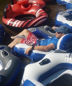 Intex River Run Single Person Inflatable Connecting Lounge Tube 2 Pack 28 71d4e7VMOLL