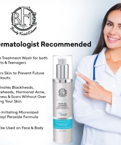 Beauty Facial Extreme Acne Gel Cleanser - 10% Benzoyl Peroxide, Fight Acne Blemishes on Contact for Cystic Breakouts, Oily Skin, Clogged Pores, Blackhead, Whitehead & Pimples. Achieve Clear Skin. 9 71d5SS9gqL