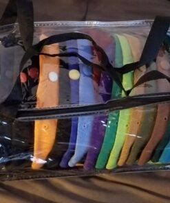 Houseables Baseball Cap Storage Bag, Hat Organizer Case, 23" x 6" x 8", Clear Plastic, Caps Holder, Moisture & Dust Proof, Black Handles, Box w/Zipper Closure, Stores & Racks 22 Hats, Dirt Protection 32 71d60NKdWlL 1