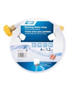 Camco 4ft TastePURE Drinking Water Hose - Lead and BPA Free, Reinforced for Maximum Kink Resistance, 1/2"Inner Diameter (22763) , White 4' 21 71d6KpdjMbL