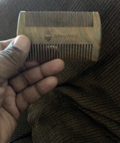 Sandalwood Beard Comb and Case - Pocket Sized Wooden Beard & Mustache Comb with Fine & Coarse Teeth - Perfect for Use with Balms and Oils - Striking Viking (Brown) Brown Case 34 71d6LMX3bsL