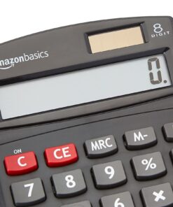 Alternative view of Amazon Basics LCD 8-Digit Desktop Calculator, Black - 5 Pack