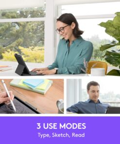 Logitech iPad (7th, 8th and 9th generation) Keyboard Case | Slim Folio with integrated wireless keyboard (Graphite), 7.3" x 10.1" x 0.9" Tablet Keyboard 18 71d87sQ33jL