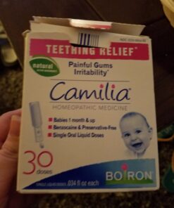Boiron Camilia Teething Drops for Daytime and Nighttime Relief of Painful or Swollen Gums and Irritability in Babies - 30 Count 30 Count (Pack of 1) 35 71d9nLLbRtL